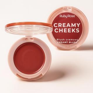 Blush Cremoso Creamy Cheeks Natural Multifuncional 3 em 1 Fácil de Aplicar Ruby Rose