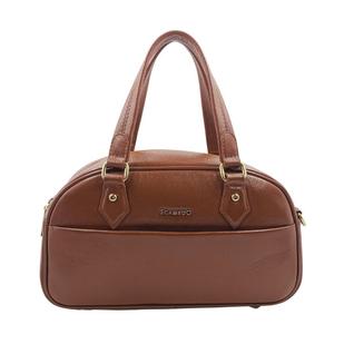 Bolsa Baú Tote Scamboo Couro Caramelo 2026 - Marrom Tamanho U