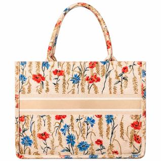 Bolsa de Ombro para Praia com Zíper Modelo Floral Ampla e Resistente