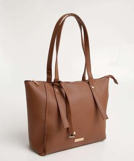 Bolsa De Ombro Tote Feminina Caramelo Alice Pallucci-13087