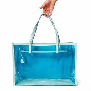 Bolsa de Verão Transparente Resistente com Zíper e Necessaire