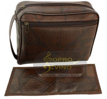 Bolsa em couro na cor marrom