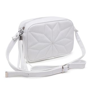 Bolsa feminina branca pequena de ombro transversal