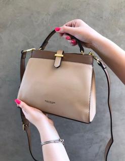 Bolsa Feminina estruturado bege/ marrom