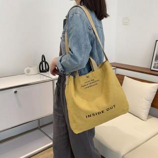 Bolsa Sacola Feminina Estilosa Transversal Mão Grande Leve e Resistente Estudantes Academi