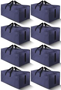 Bolsas de mudança HOMESURE, pacote com 8, grandes, com zíperes e alças, azuis