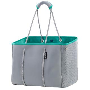 Bolso de Playa QOGiR Neopreno GRANDE en Gris y Verde