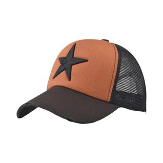 Boné De Beisebol Ajustável Unissex Em Malha, Casual De Verão, Bordado Simples Com Estrela 