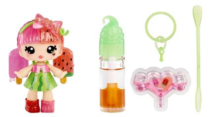 Boneca de brilho labial Yummiland Poppy Melonberry com brilho labial DIY