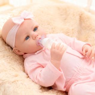 Boneca Reborn Realista 100% Vinil 48cm Pode Dar Banho