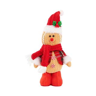 Boneco De Gengibre De Pé Para Decoração De Natal, Estatueta Para Cenário De Festa Em Casa,