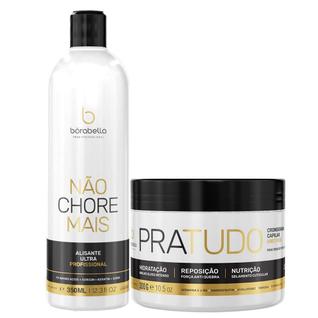 Borabella Progressiva Não Chore 350ml Passo 2 e Máscara Pratudo 300g Cronograma Capilar