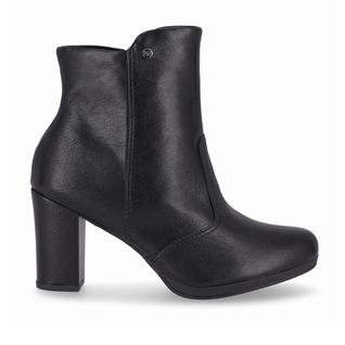 Bota Ankle Boot Piccadilly Salto Alto Grosso 130250 Preto