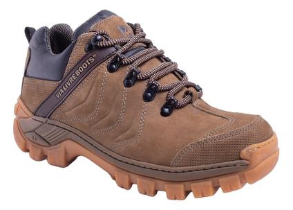 Bota Coturno Masculino Couro Legítimo Cano Curto Trilha Top