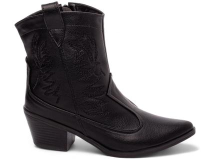 Bota Feminina Preta Elegante com Salto Conforto Estilosa