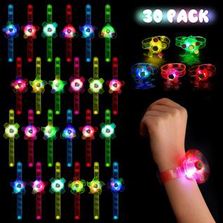 Bracelete Party Favors Satkago Glow in The Dark para crianças, 30 unidades