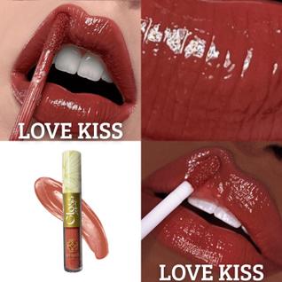 Brilho labial bitarra beauty 4ml - LOVE KISS - textura leve, cremoso, hidratação com e sem
