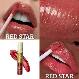 Brilho labial bitarra beauty 4ml - RED STAR - textura leve, cremoso, hidratação com e sem