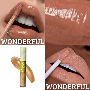Brilho labial bitarra beauty 4ml - WONDERFUL - textura leve, cremoso, hidratação com e sem