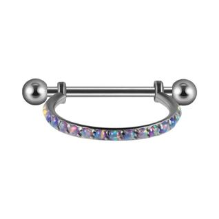 Brinco De Argola Em Titânio Banhado a Ouro Com Micro Zircônia Para Piercing De Orelha, Dai