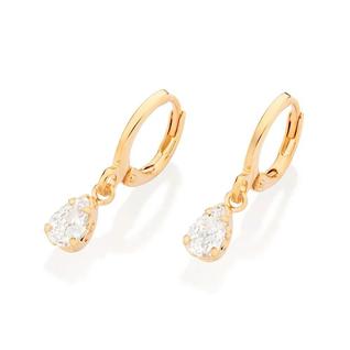 Brincos banhado ouro 3x 24k 18k e 22k femininos argola pequenos pedra zircônia gota pendur