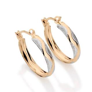Brincos banhado ouro 3x 24k 18k e 22k femininos argola rommanel trabalhada com rhodium 523