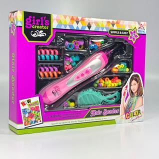 Brinquedo conjunto beleza para fazer tranças, c/ acessorios