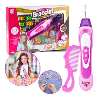 Brinquedo Menina Kit Miçangas Fazer Tranças Cabelo Penteado