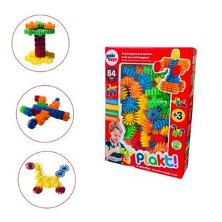 Brinquedo Montar Plakt Engrenagens Educativo Criativo 84 peças