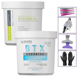 Btx Moroccan Argan Capilar 1kg + Btx Orgânico 1kg + Brindes