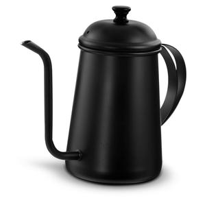 Bule com bico fino na cor preta, otimo fazer café ou chá