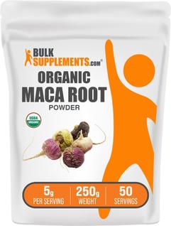 BulkSupplements em pó orgânico de raiz de maca 250g sem glúten