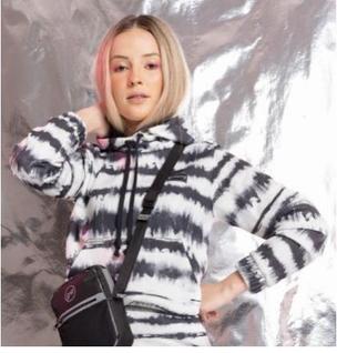 Busa moletom grosso flanelado com capuz juvenil Tie Dye