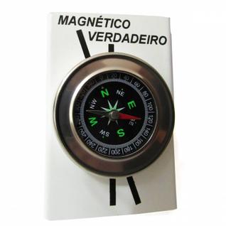 Bússola com Indicação Norte Verdadeiro e Magnético da Terra - 11cm