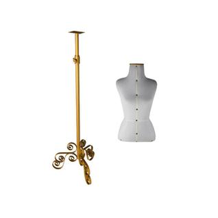 Busto Feminino Costura C/ Pedestal Vintage Dourado- Sofisticado e Resistente