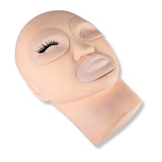 Cabeça Emborrachada Olhos Boca Removível Treino Make Cílios Aula Curso Técnicas Micropigme