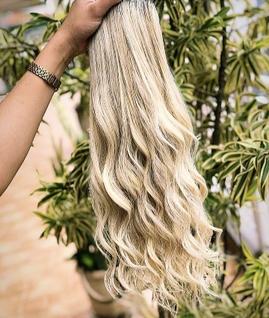 Cabelo Brasileiro do Sul Mesclado Raiz Esfumada Ondulado 100G - Cabelo 100% Humano de Alta