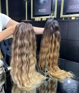 Cabelo Brasileiro do Sul Ombre Hair Ondulado 100G - Alta Qualidade