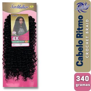 Cabelo Cacheado Ritmo Ser Mulher Crochet Braid 50 cm Pacotão 340 Gr Propriedades Similares