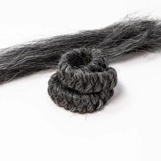 Cabelo crepe Hair Grisalho escuro Cabelo p/barba bigode 60cm