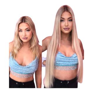 Cabelo loiro mega hair loiro