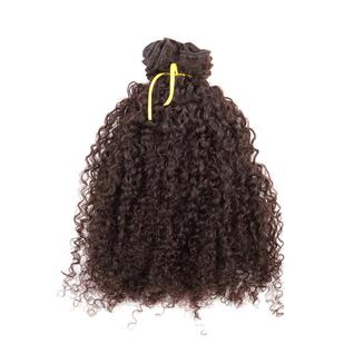 Cabelo Natural Cacheado 50cm com Tecimento Textura Curly De Benguela Castanho Escuro 100g