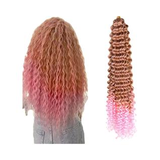 Cabelo Sintético Cacheado Ombre Water Wave Twist Para Crochê, Extensão De Trança Deep Wave