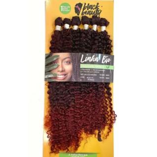 Cabelo Sintético Enterlace Preta Linda - Cor 70cm - Cor Preto/Marsala
