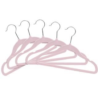 Cabide de Veludo Rosa Para Roupa de Bebê 10639 Buba