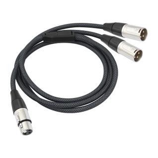 Cabo divisor XLR Devinal de fêmea balanceada para macho duplo de 1,5 m