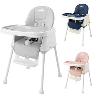 Cadeira de Alimentação Bebe Infantil Portatil 2 em 1 Cinza PipDip