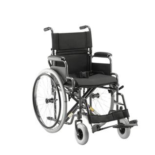 Cadeira de Rodas Manual Dellamed D400 Aço Dobrável, Encosto Rebatível, Braços Escamoteávei