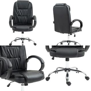 Cadeira Escritório Giratória Office Presidente Preta Estilo e Conforto para Seu Ambiente d