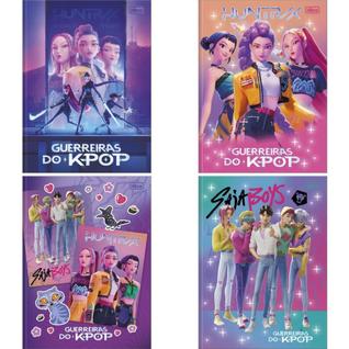 Caderno Brochurão Capa Dura Guerreiras do K-POP 80 Folhas (pacote com 5)